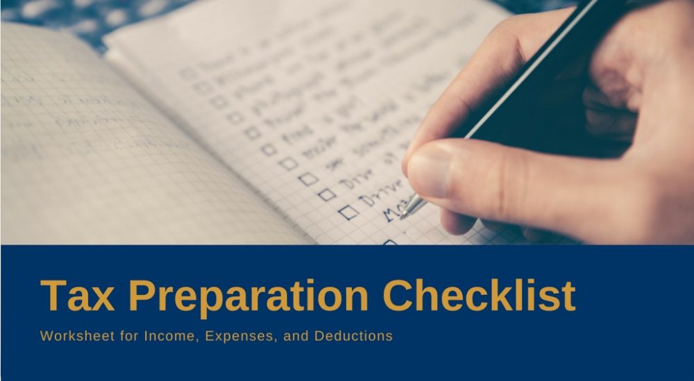 tax preparation worksheet