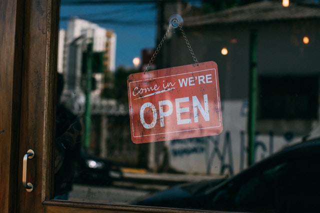 We're Open Sign